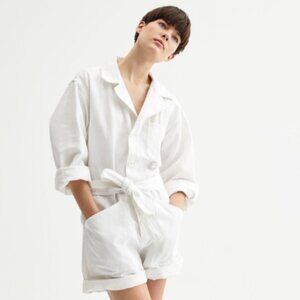 Nili Lotan White Romper, Size S